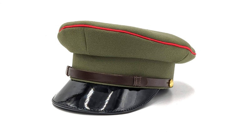 Plain Black and Green Officer Peak cap Burning Man hat Festival Hats army