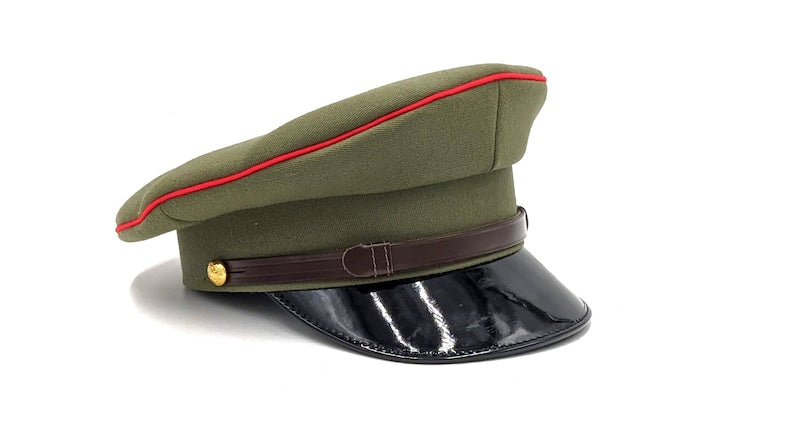 Plain Black and Green Officer Peak cap Burning Man hat Festival Hats army