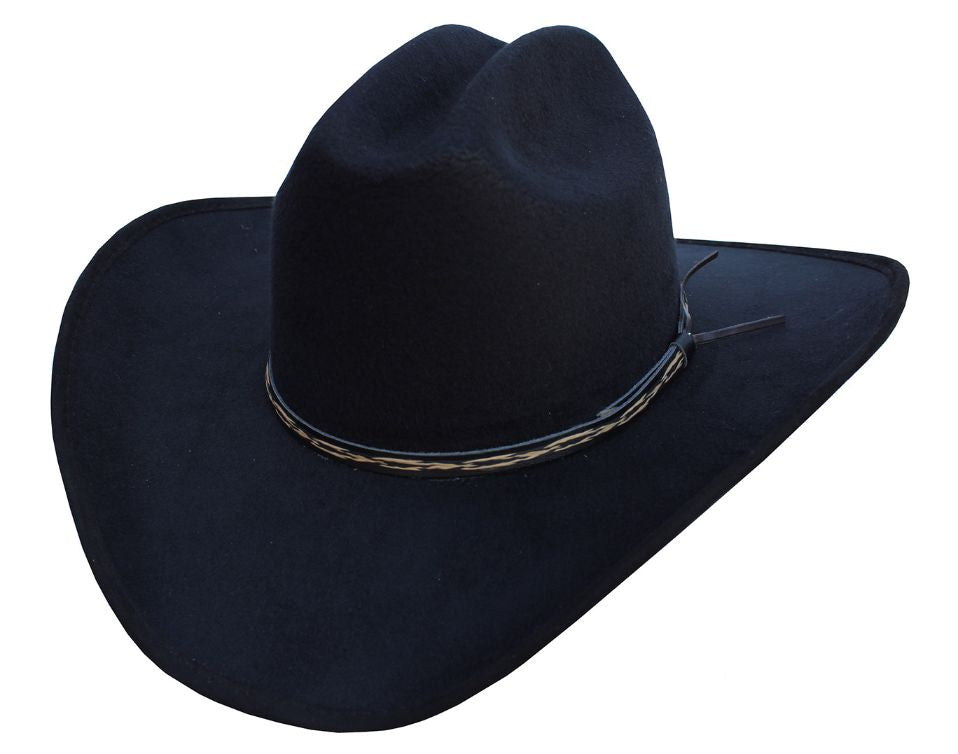 Black Cattleman Felt Cowboy Hat [Wholesale]