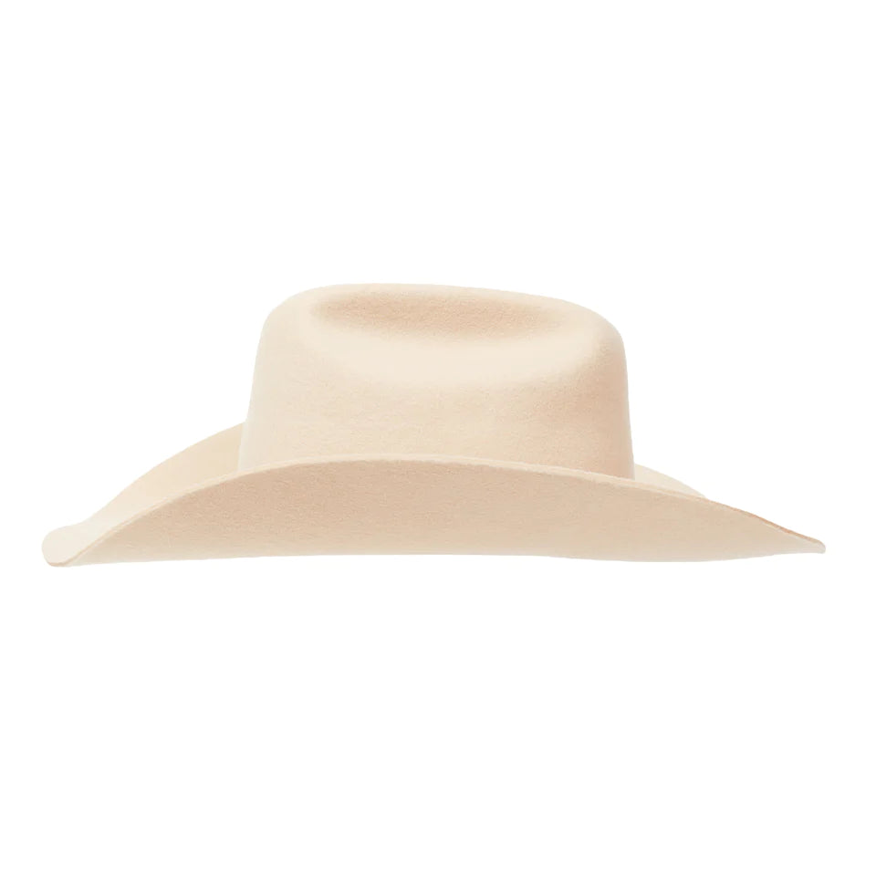 Beige Wide Brim Cattleman Cowboy Hat - [Wholesale]