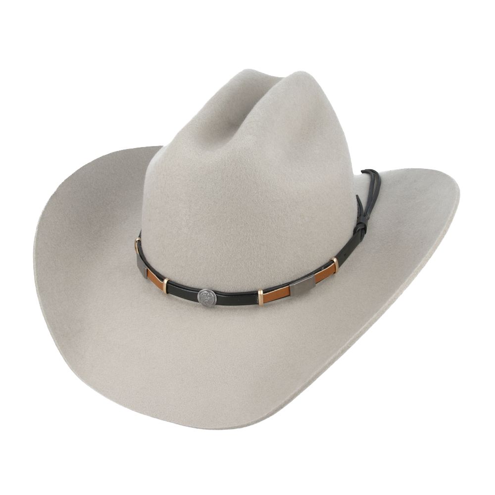 Best Seller - CATTLEMAN hat Fine Grey Wool Felt Mens Cowboy Hat
