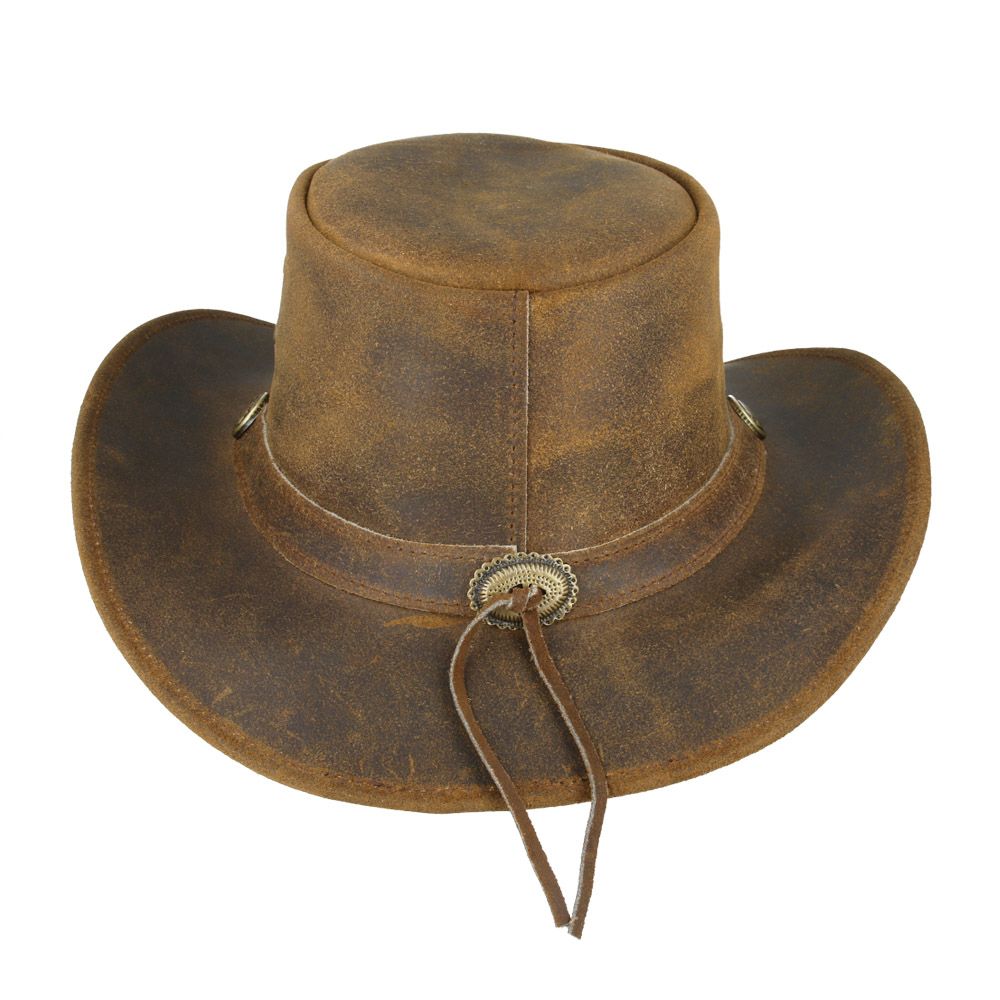 Genuine Leather Australian Western Outback Aussie Cowboy Hat