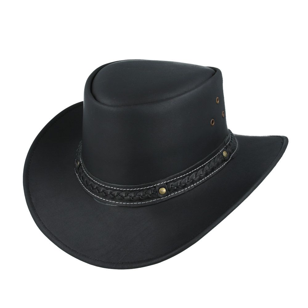 Genuine Leather Australian Western Outback Cowboy Hat