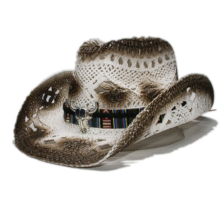 American Straw Cowboy Hat - Burnt
