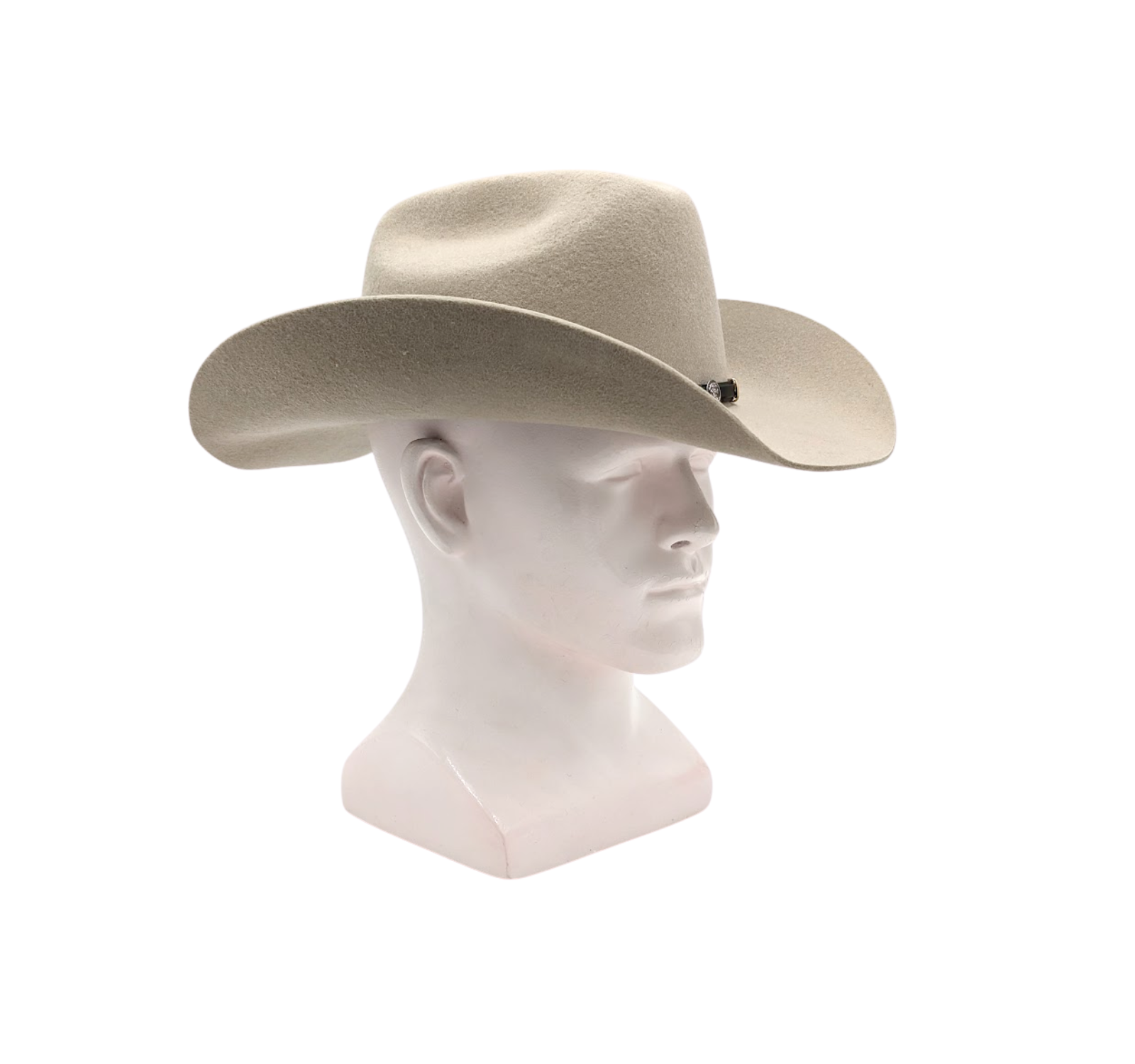 Wool Felt Western Cowboy Hat, Cowboy Hats for Women with Bull Head Leather  for Casual Activities Or Camping，Fishing，Hunting Trips (Color : Gray, Size