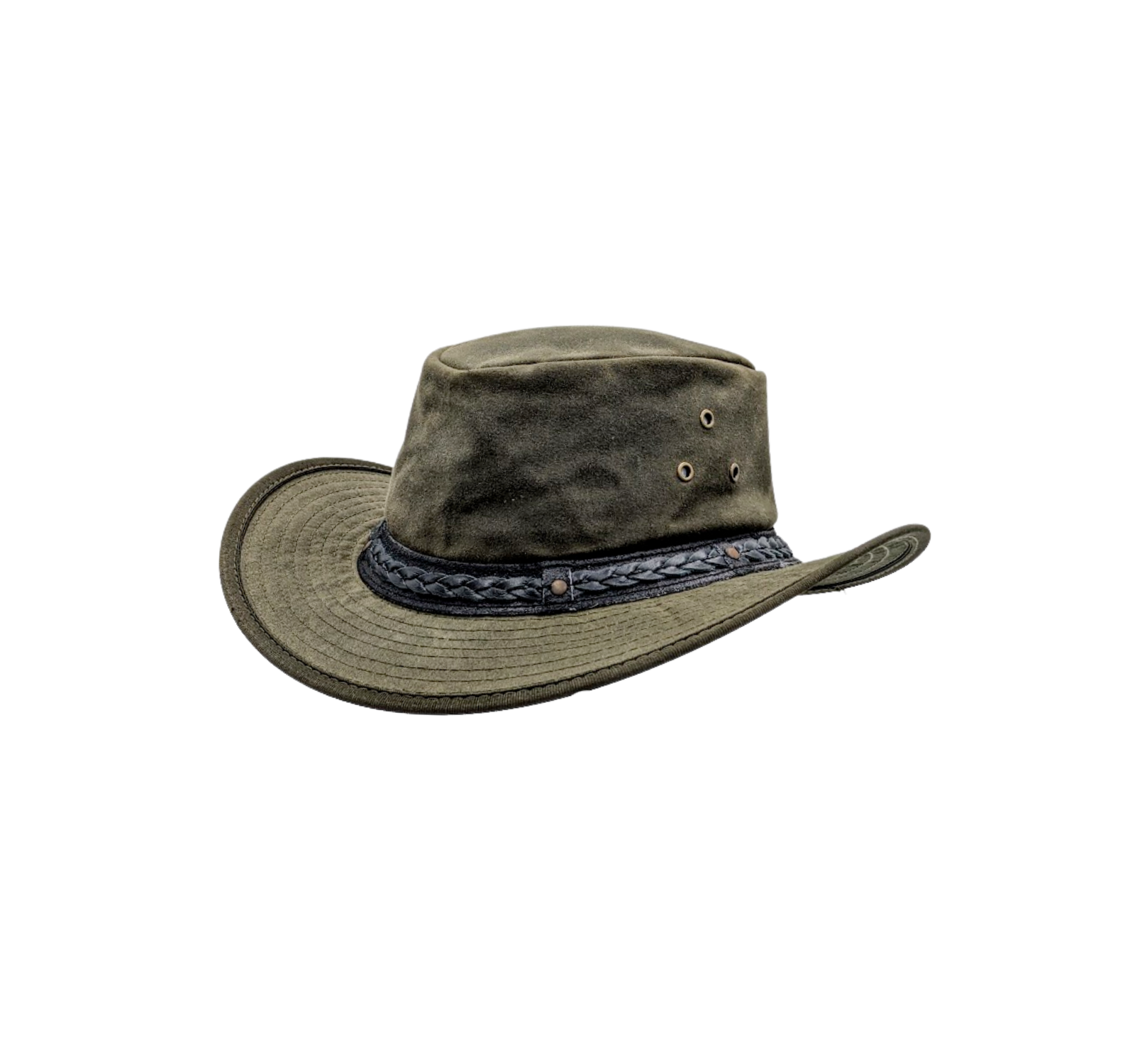 Australian Style Hat with Leather Band