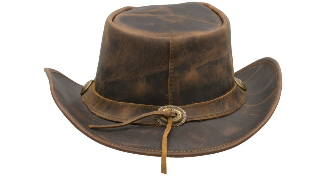 SLESTRO Leather Cowhide Australian Cowboy Hat (Outback)