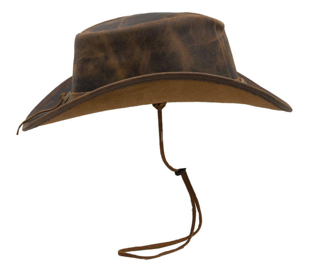SLESTRO Leather Cowhide Australian Cowboy Hat (Outback)
