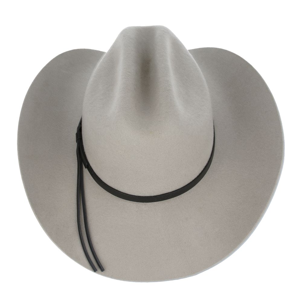NEW - CATTLEMAN hat Fine Grey Wool Felt Mens Cowboy Hat