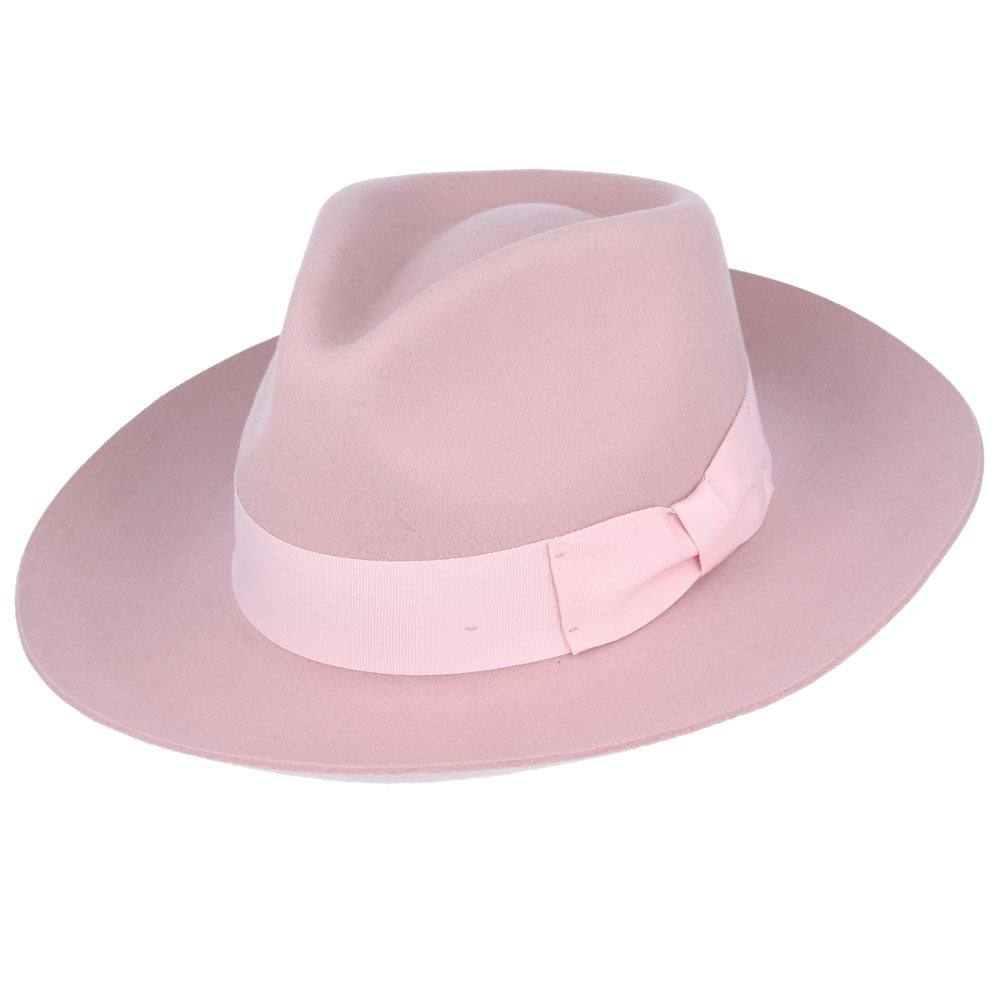 Grace Unisex Wool Felt Snap Brim Fedora Hat