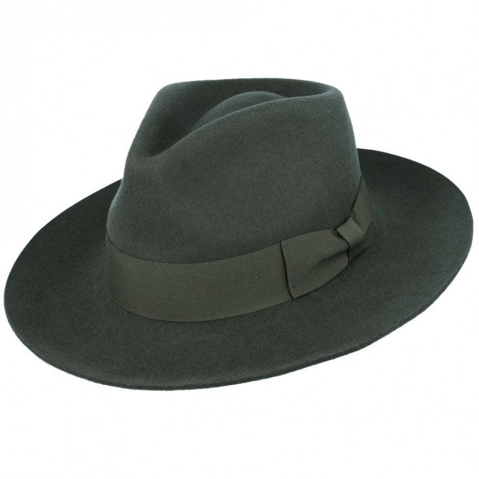 Grace Unisex Wool Felt Snap Brim Fedora Hat