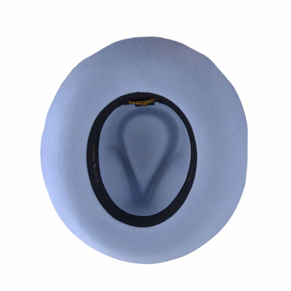 Gladwin Bond Grace Snap-Brim Wool Fedora Hat - Baby Blue