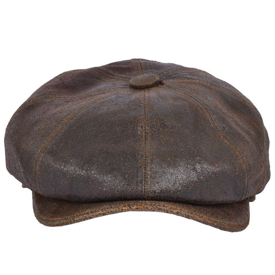 Genuine Leather Newsboy cap