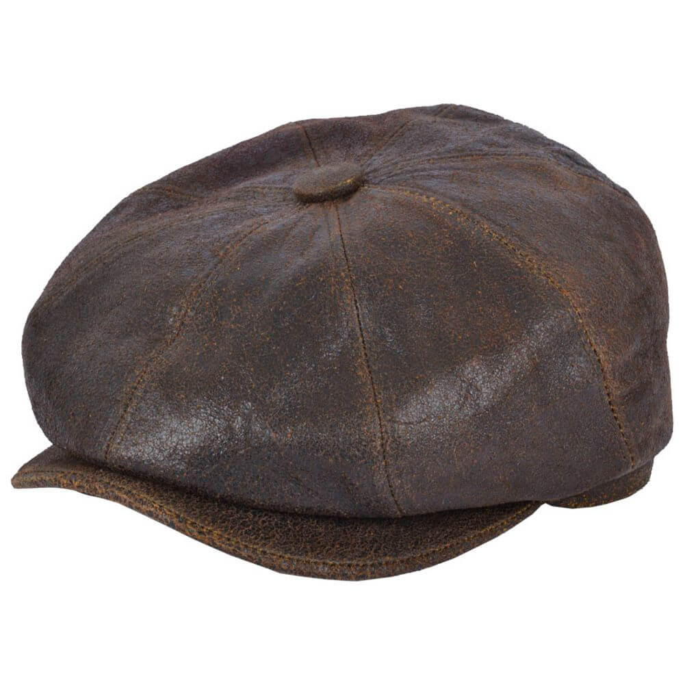 Genuine Leather Newsboy cap