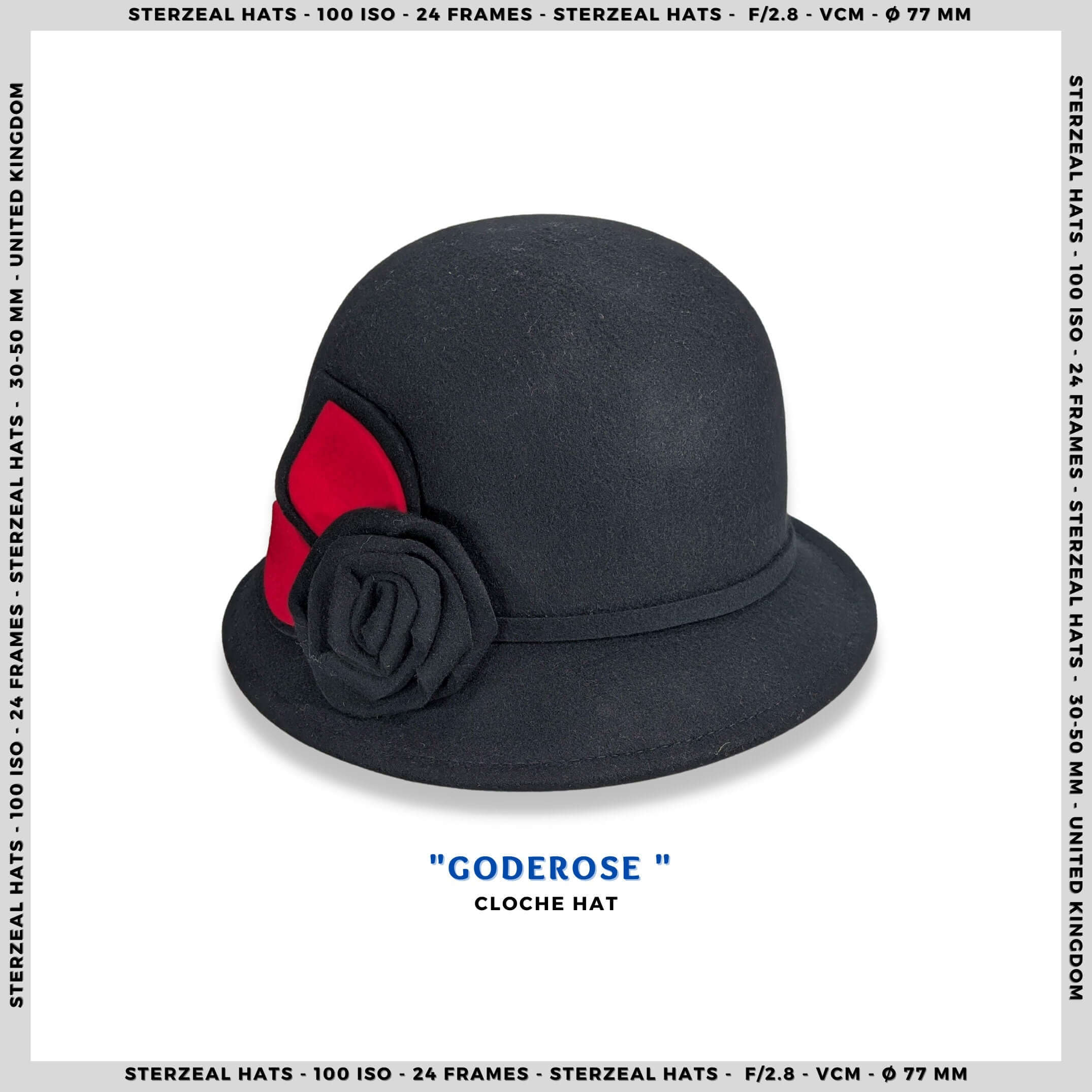 GODEROS | Cloche hat flower cloche hat