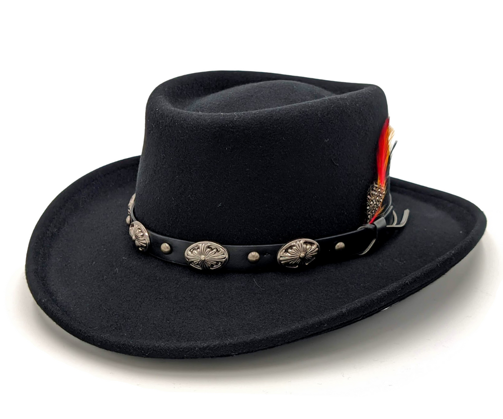 Premium Gambler Cowboy Hat - Classic Western Style with Buckle Band
