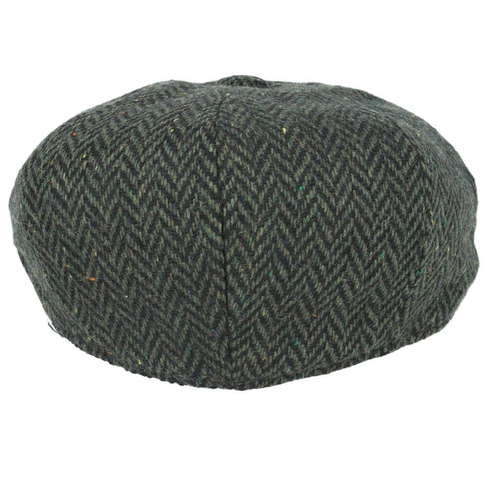 Newsboy cap | Donegal Tweed Herringbone Patch Newsboy Cap