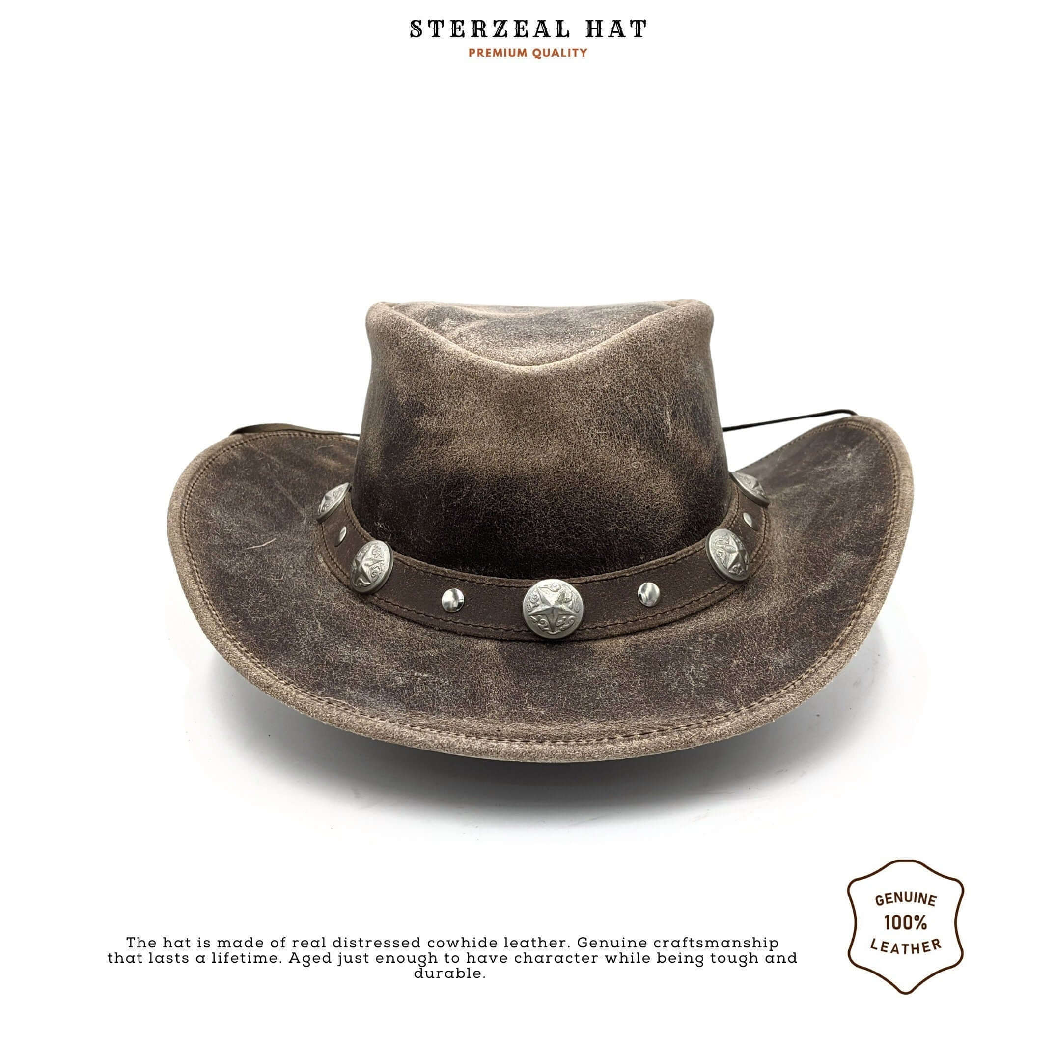 ROLLIN' THUNDER Leather Cowboy Hat