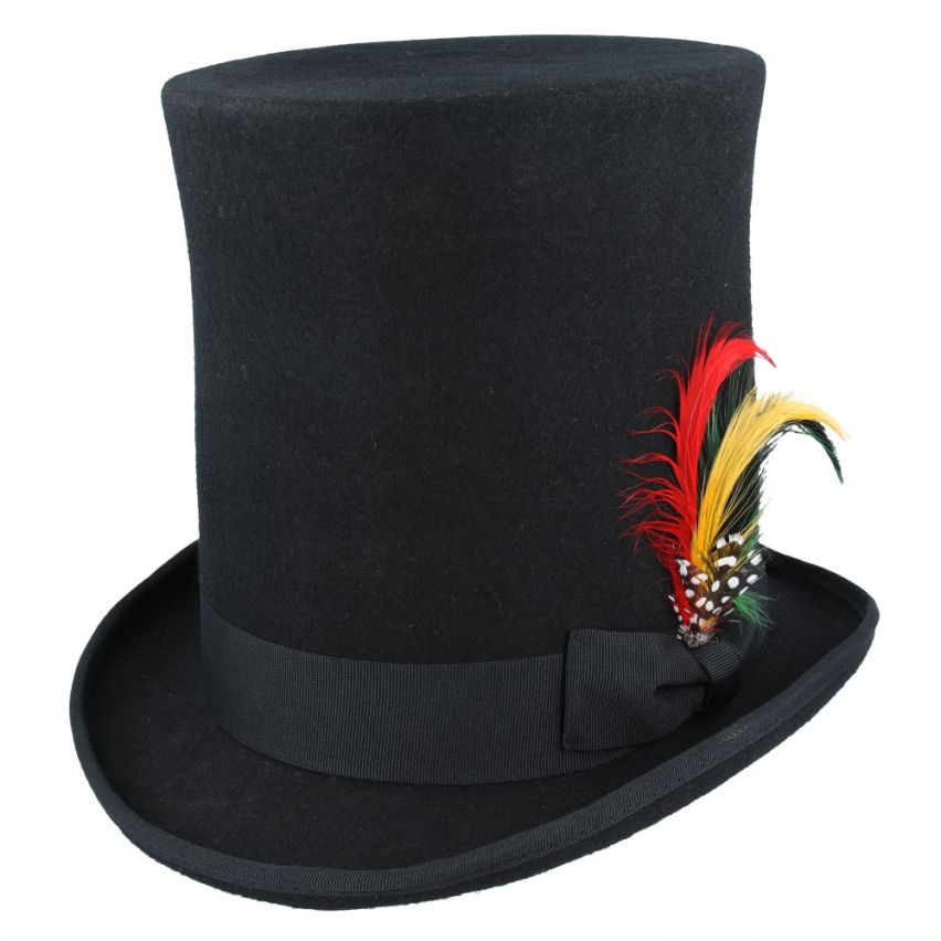 Wool Felt Tall Stove Pipe Top Hat