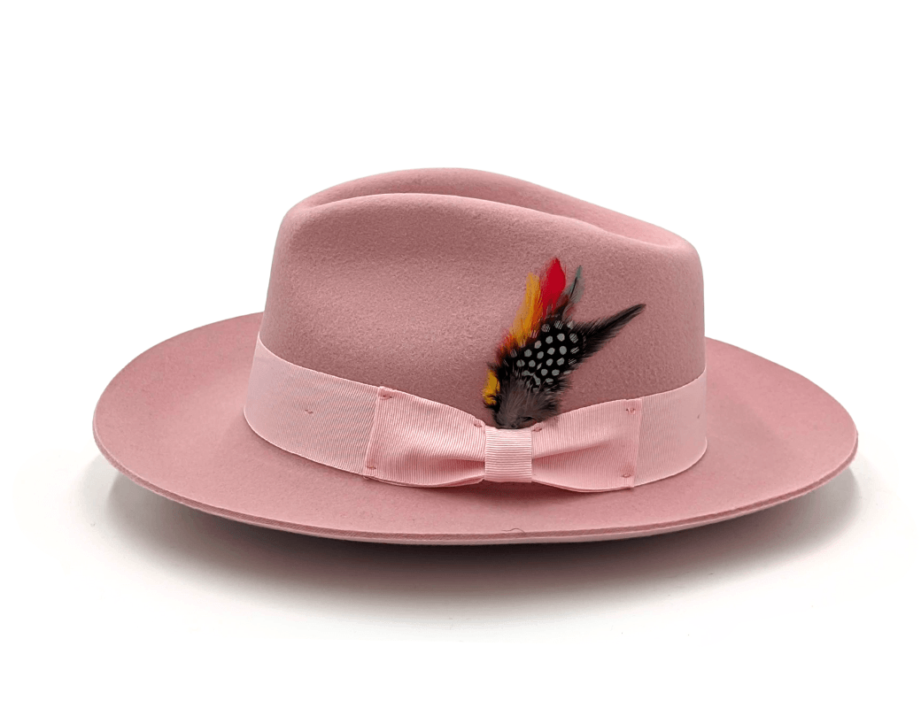 STESANOR Fedora hat | Stiff Upward Brim Fedora