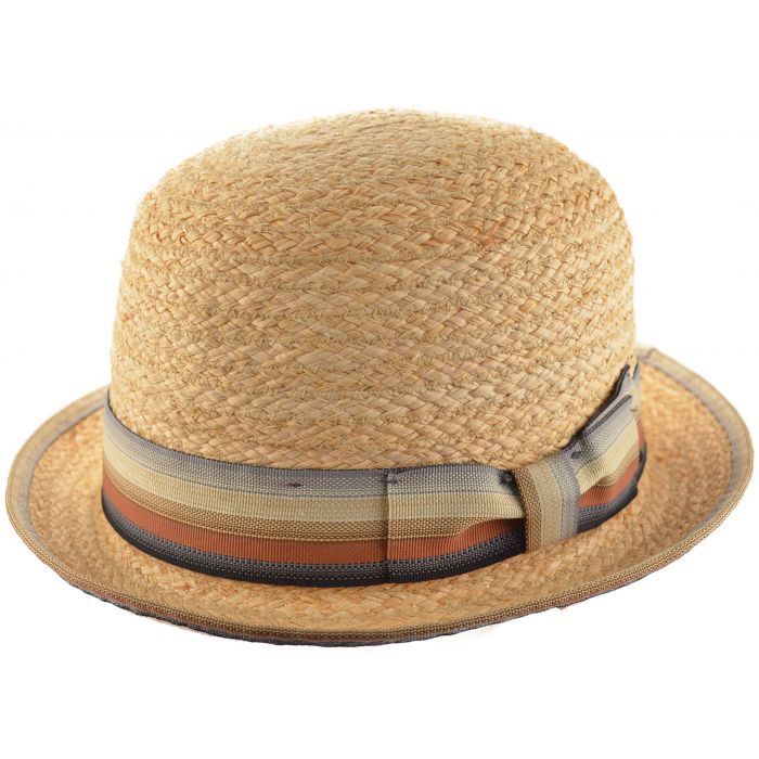 Summer Straw Bowler Hat