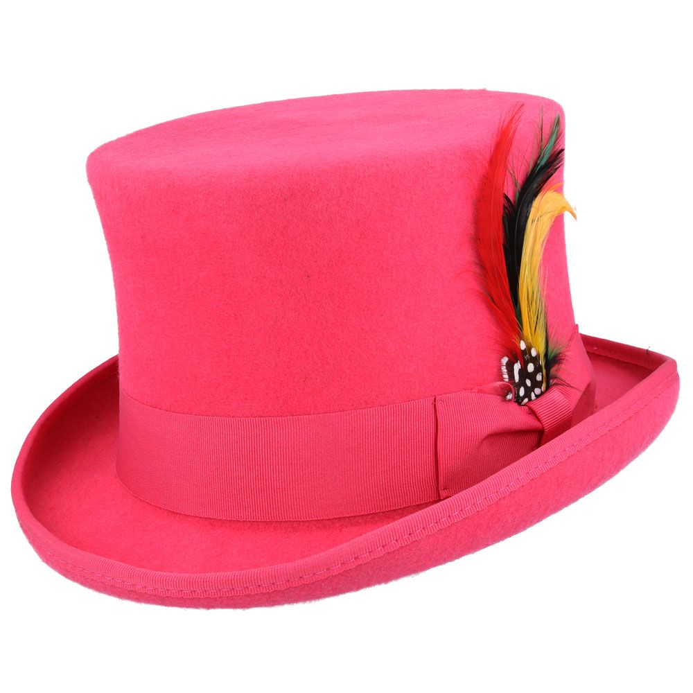 Wool Felt Top Hat Pink