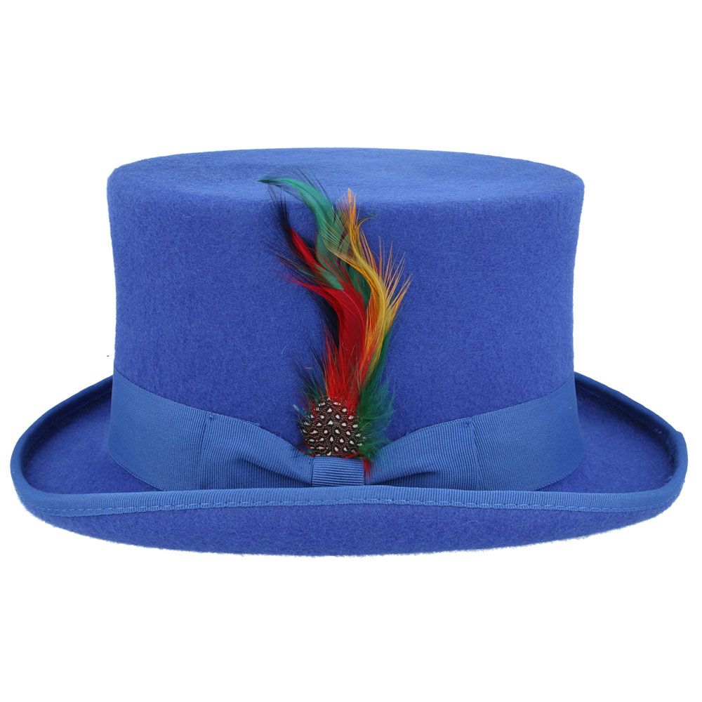 Wool Felt Top Hat Blue