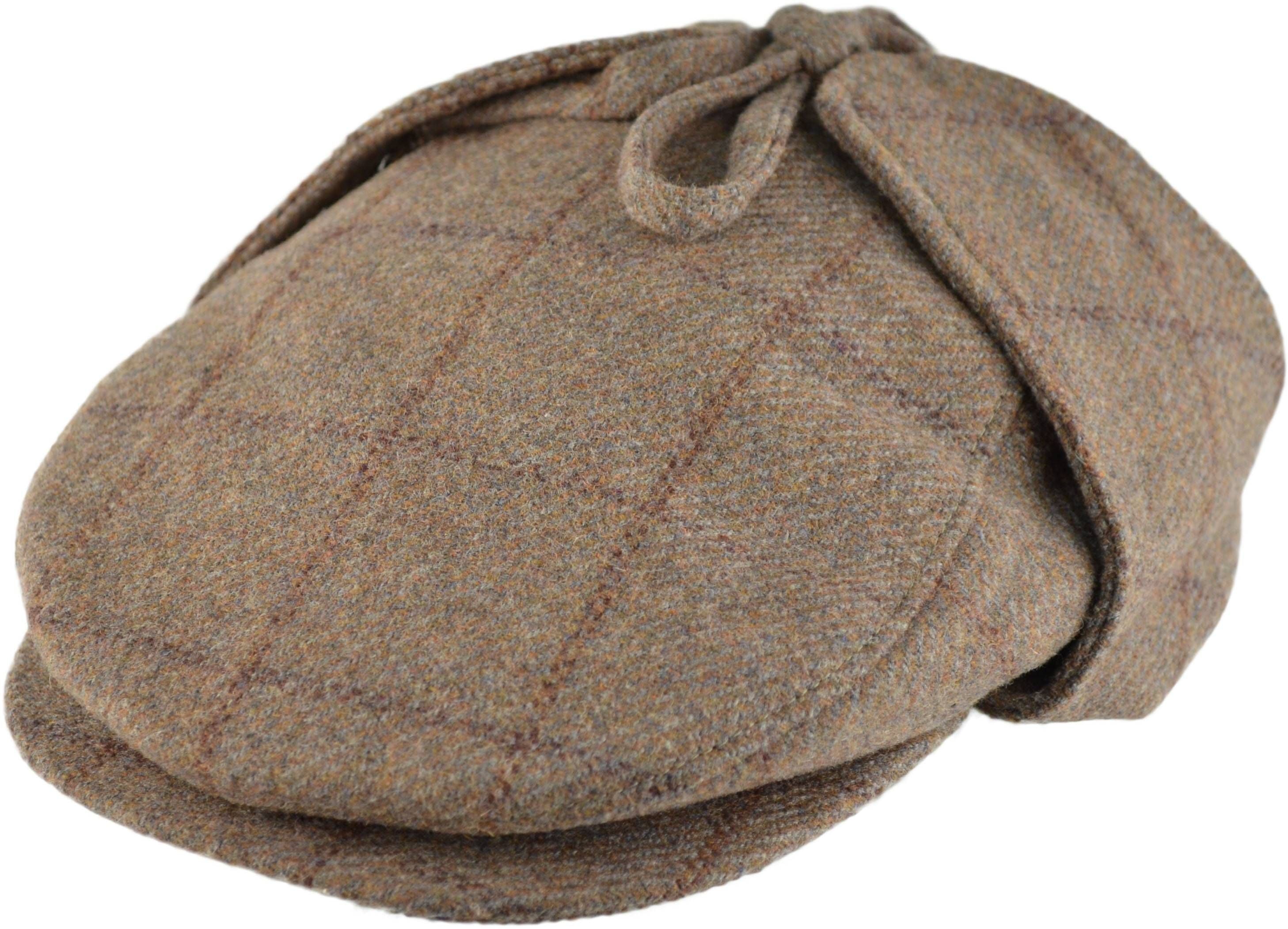 Tweed Flat Cap with Ear Flaps
