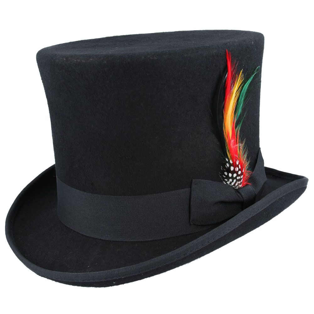 Wool Felt Victorian Top Hat